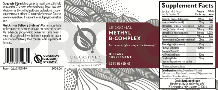 Quicksilver Scientific Liposomal Methyl B-Complex